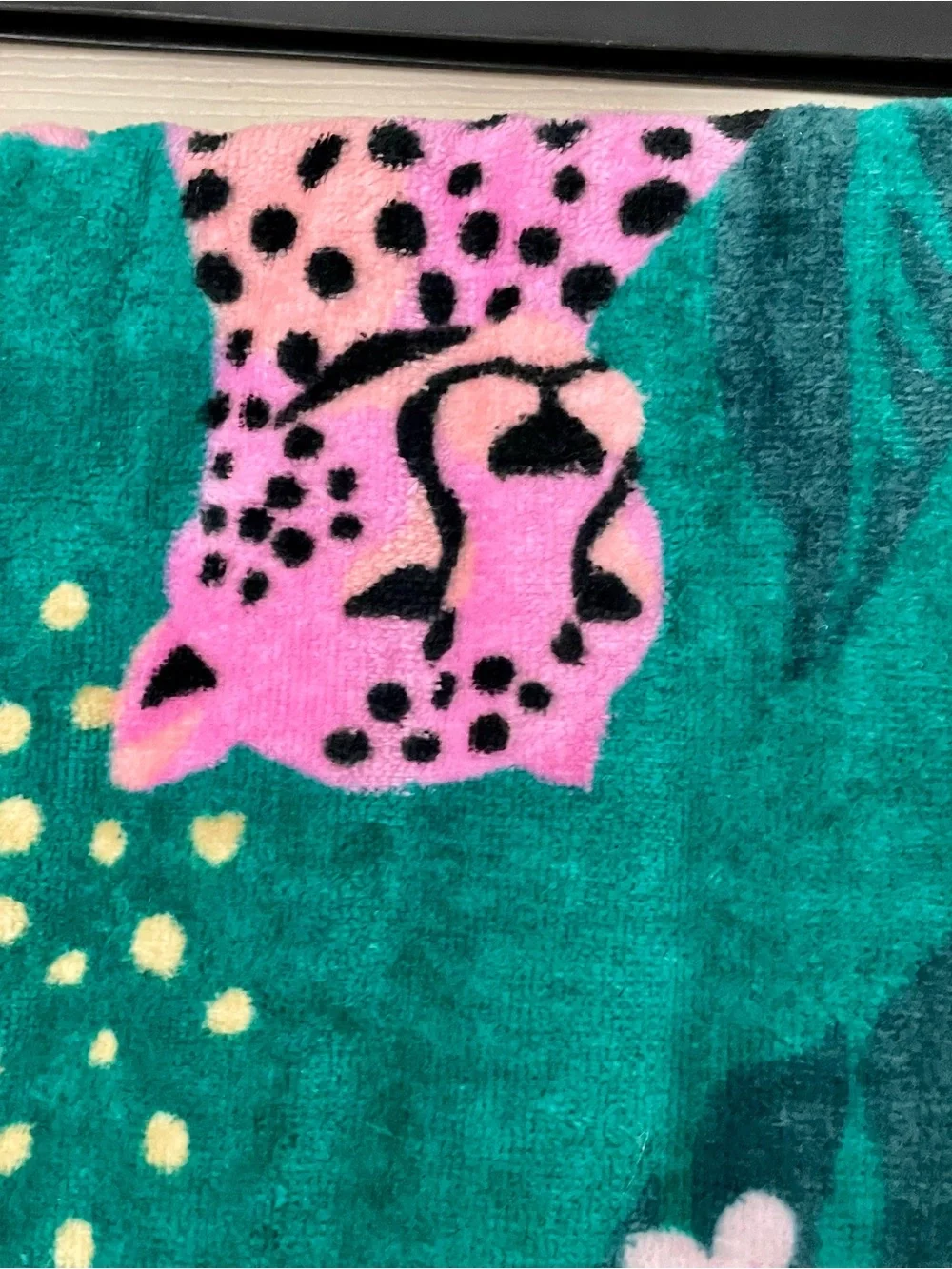 Juicy Couture Teal and Pink Leopard Beach Towel